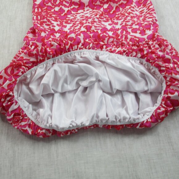 DKNY Shift Dress Girls XL Pink Floral Para Piscina Sin Mangas Boat Neck Side Zip - Picture 4 of 11